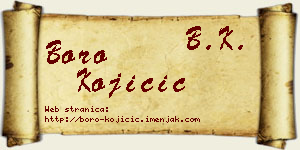 Boro Kojičić vizit kartica
